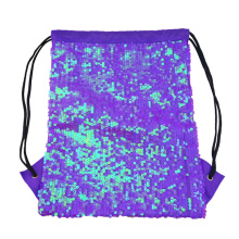 Custom LOGO Sequin Bag Mermaid Drawstring Backpack Sports Beach Dance Bag For Girls